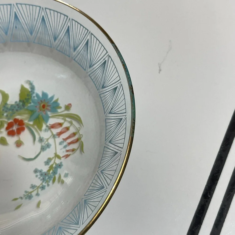 Mid Century Wildflowers Serving Tray, Bowls, & Plates‎ Set of 5